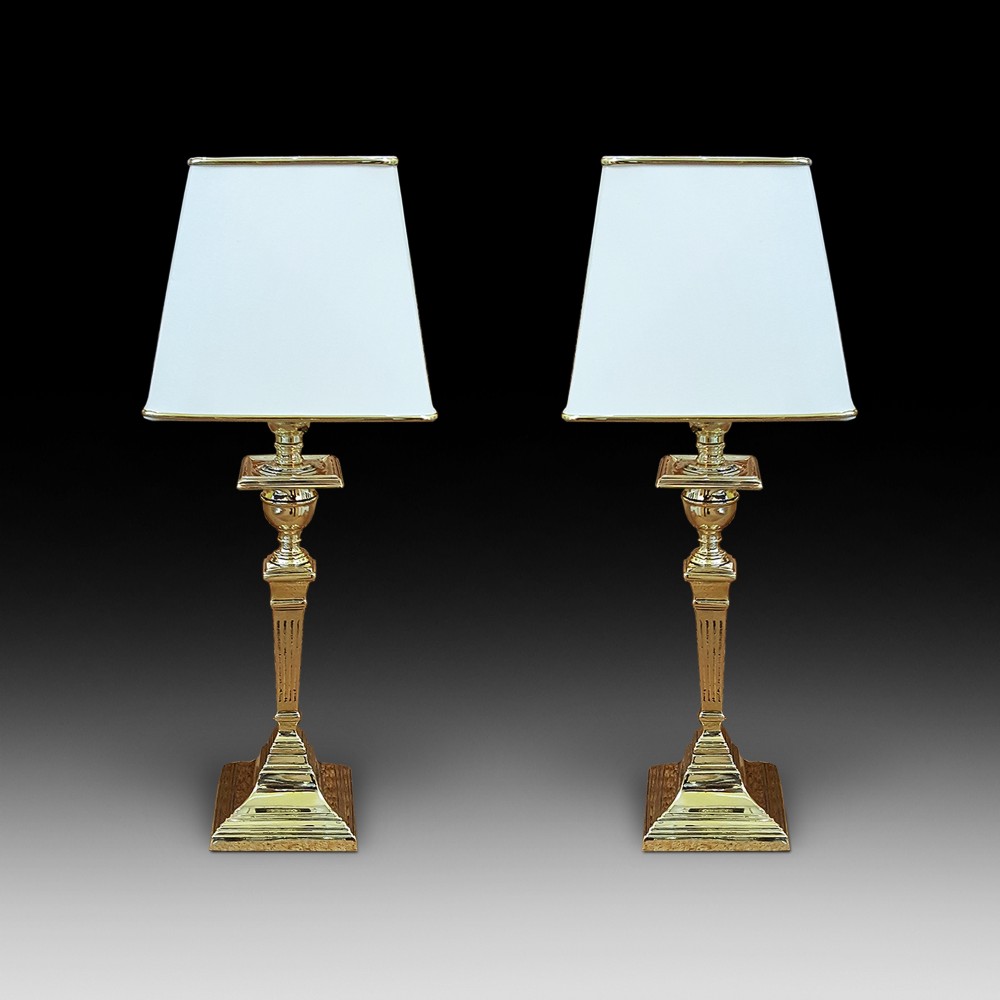 Pair of 1930's Brass Table Lamps
