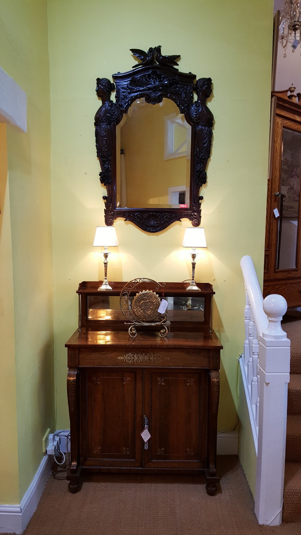 Pair of 1930's Brass Table Lamps View II
