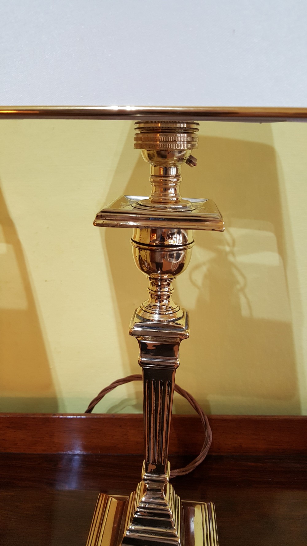Pair of 1930's Brass Table Lamps View V