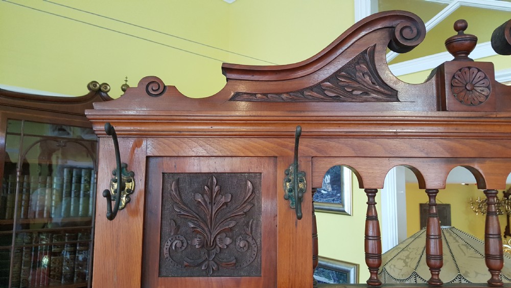 Aesthetic Period Walnut Hall Stand View IV