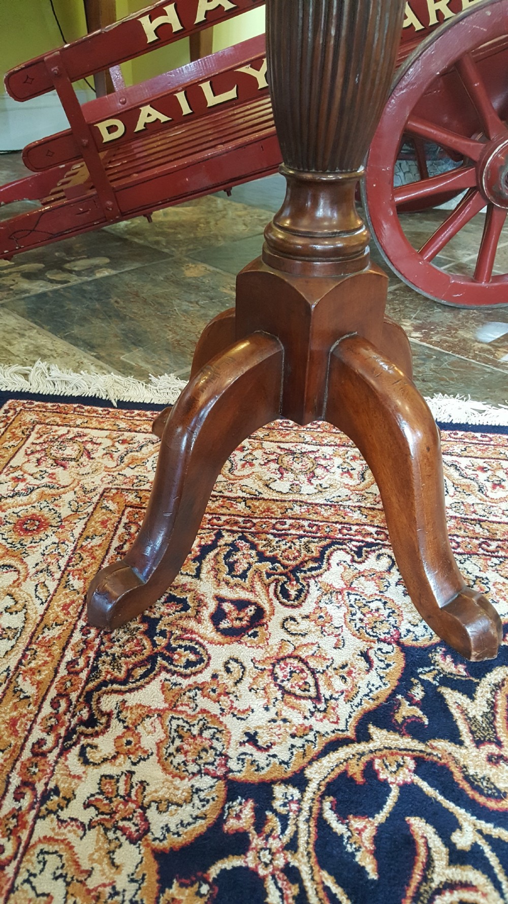 Early 20thC Tall Mahogany Torchere Plant Stand View III