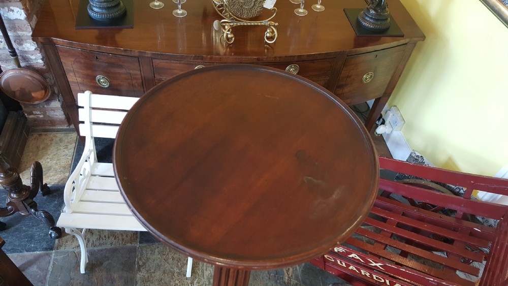 Early 20thC Tall Mahogany Torchere Plant Stand View V