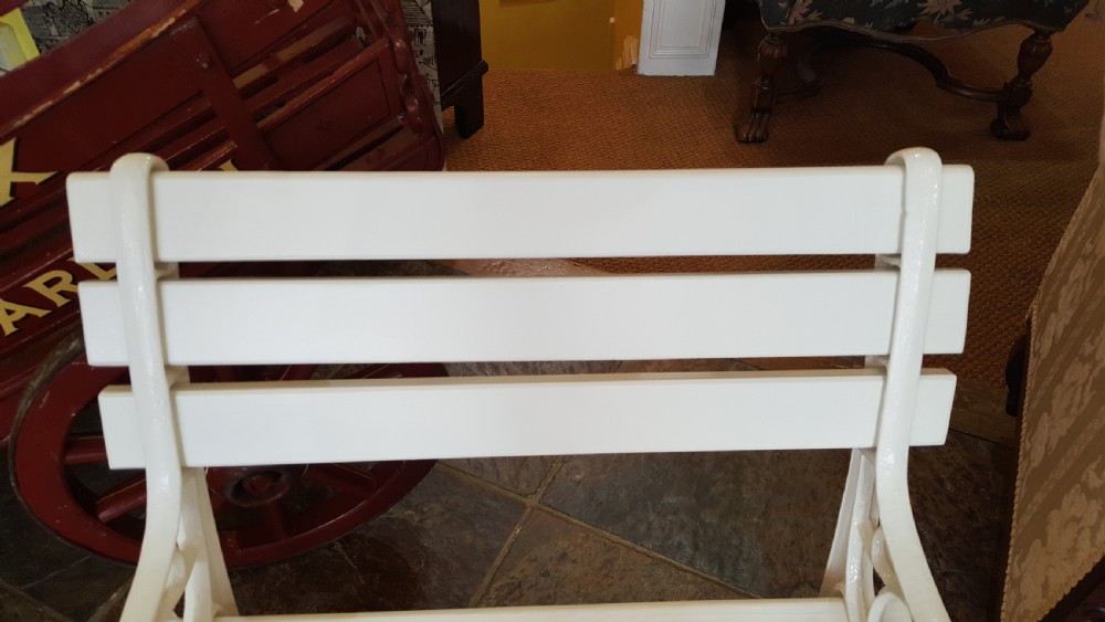Pair of 1930's Cast Iron Garden Seats View II