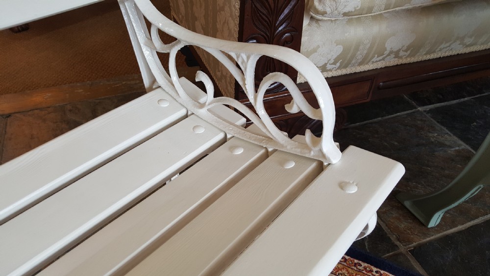 Pair of 1930's Cast Iron Garden Seats View III