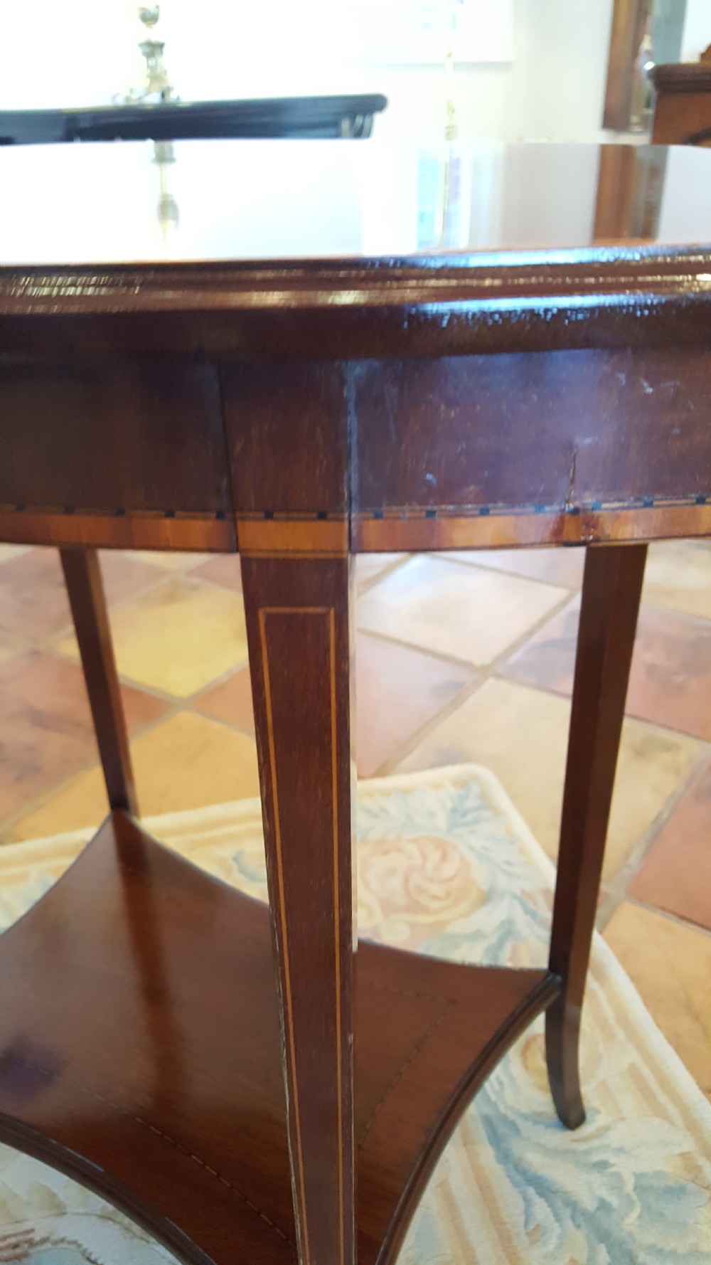 Edwardian Mahogany and Crossbanded Side Table  View IV