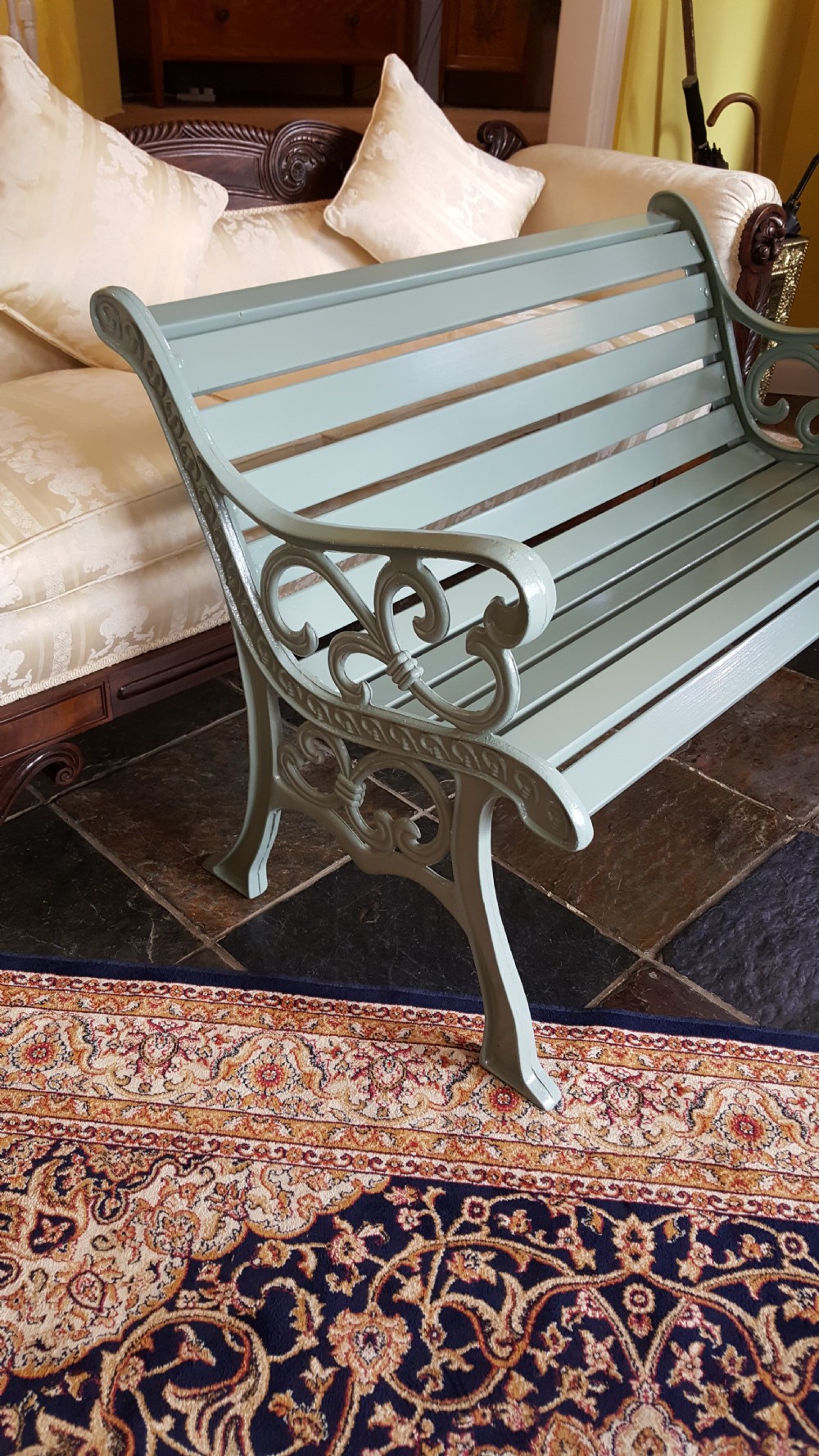 1930's Cast Iron Bench  View II