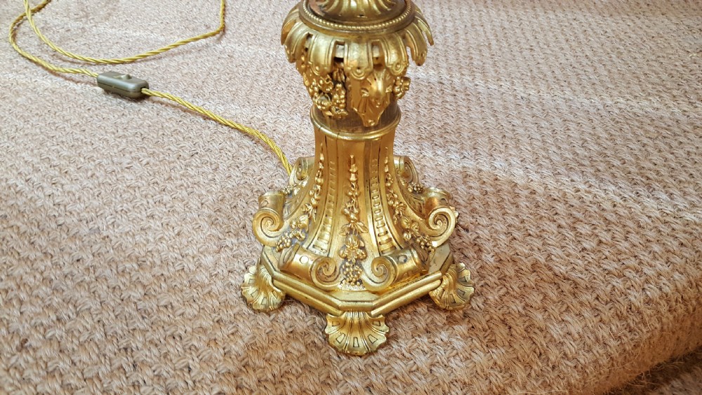 Victorian Gilt Bronze Table Light View II