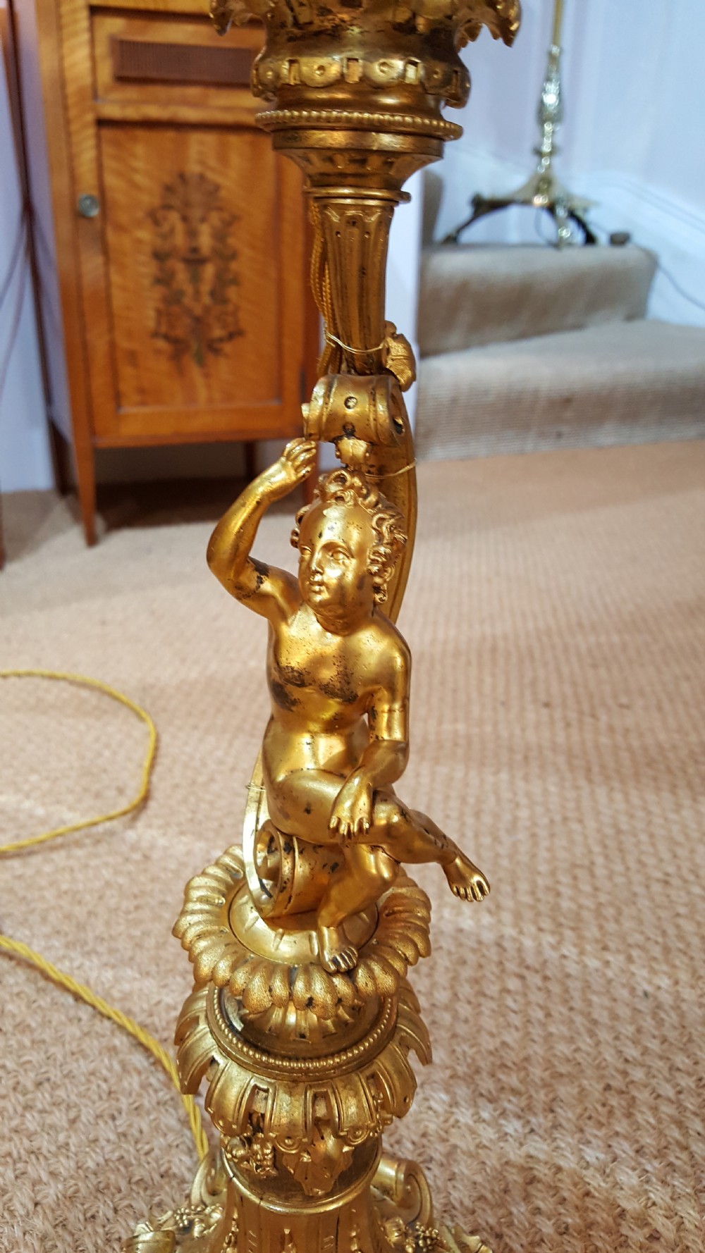Victorian Gilt Bronze Table Light View III