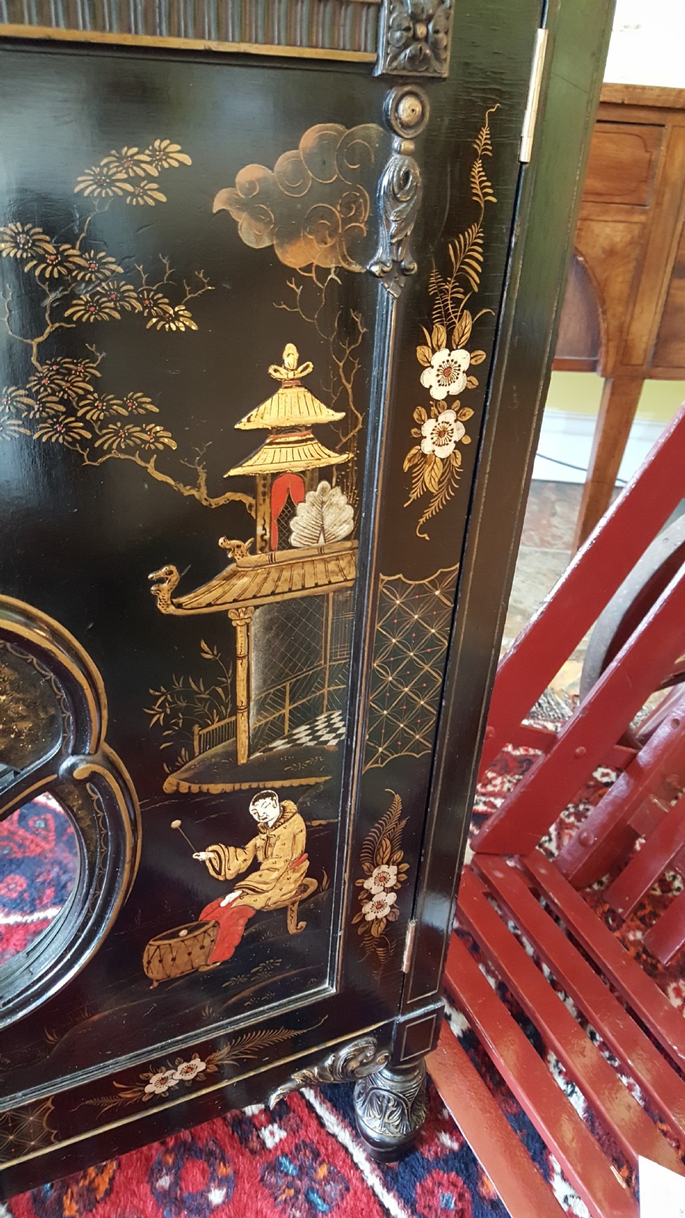 1920's Chinoiserie Cocktail Cabinet View V