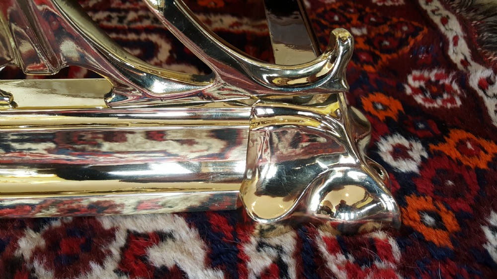 Art Noveau Brass Fender View V