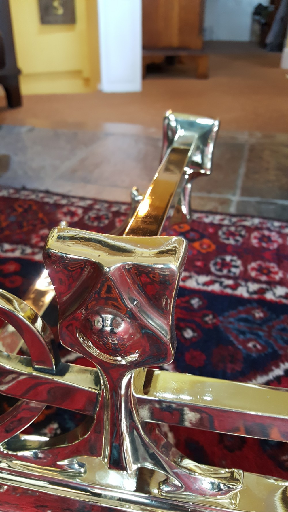 Art Noveau Brass Fender View VI
