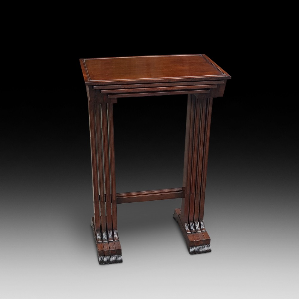 Nest of Four Early 19thC Rosewood Side Tables