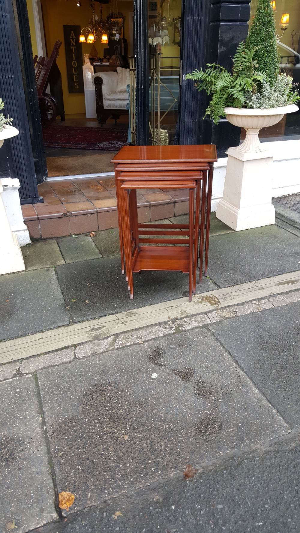 Edwardian Inlaid Mahogany Quartetto of Tables View II