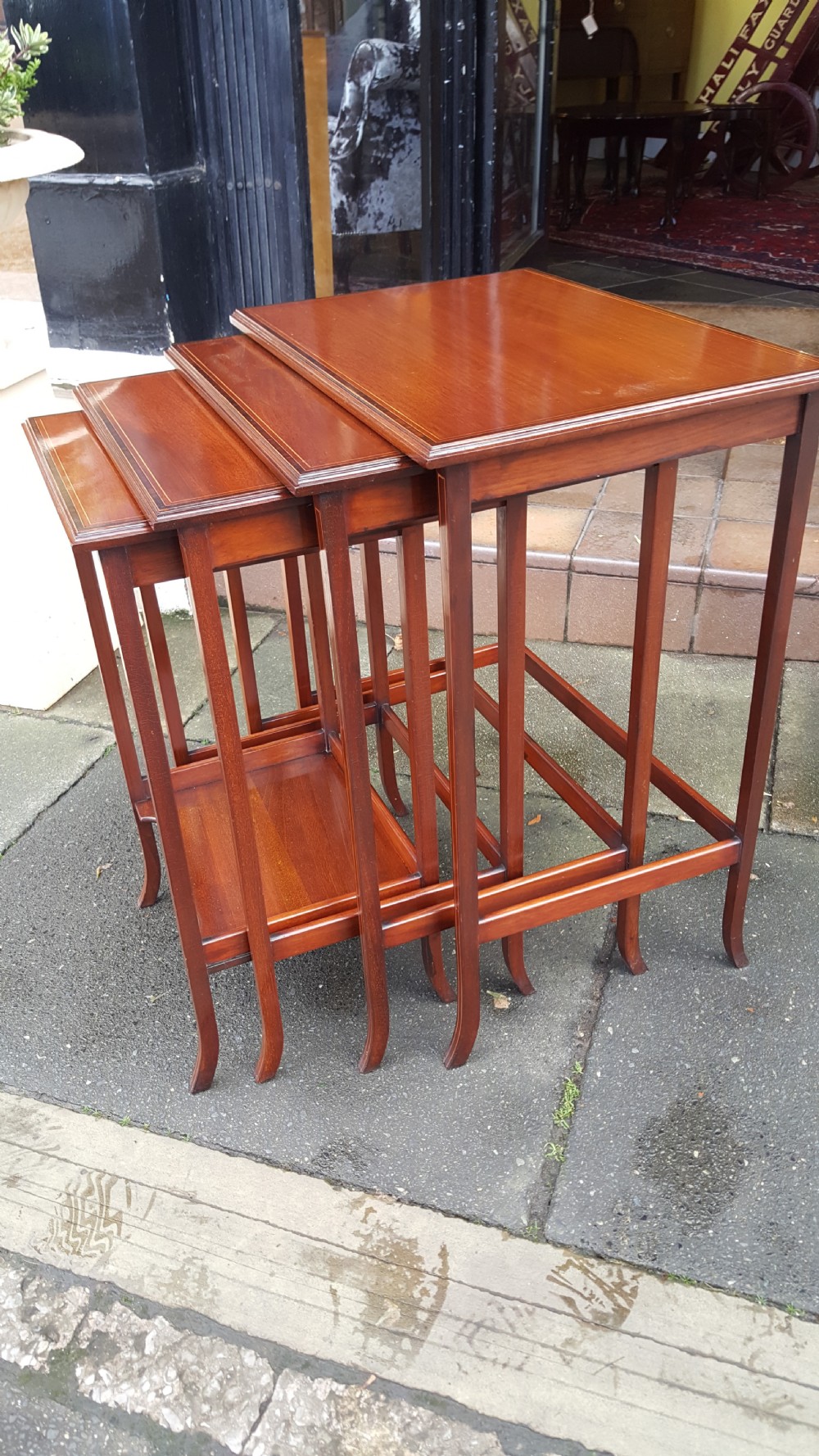 Edwardian Inlaid Mahogany Quartetto of Tables View VI