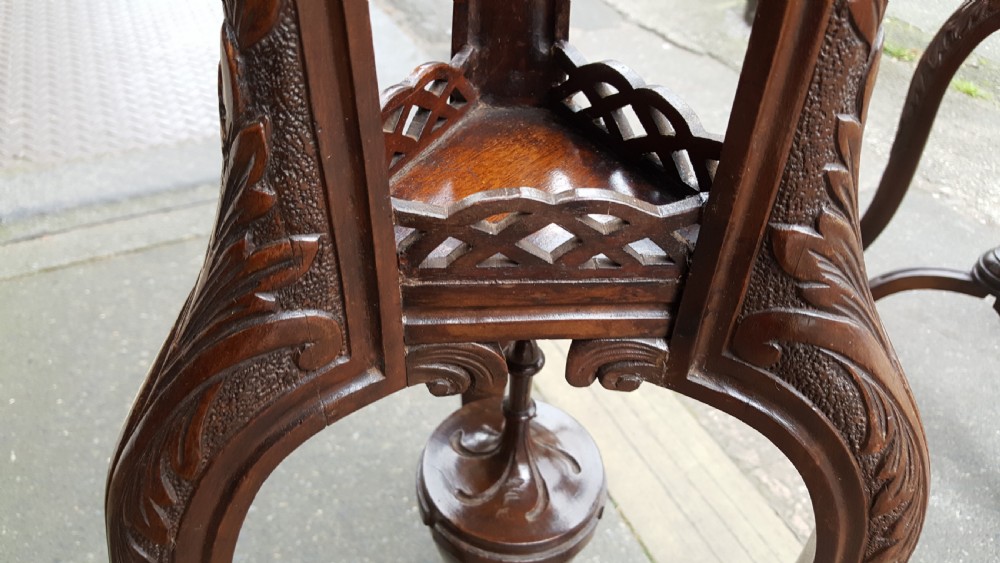 A pair of Late 19thC Carved Mahogany Torcheres in Adam Style View VI