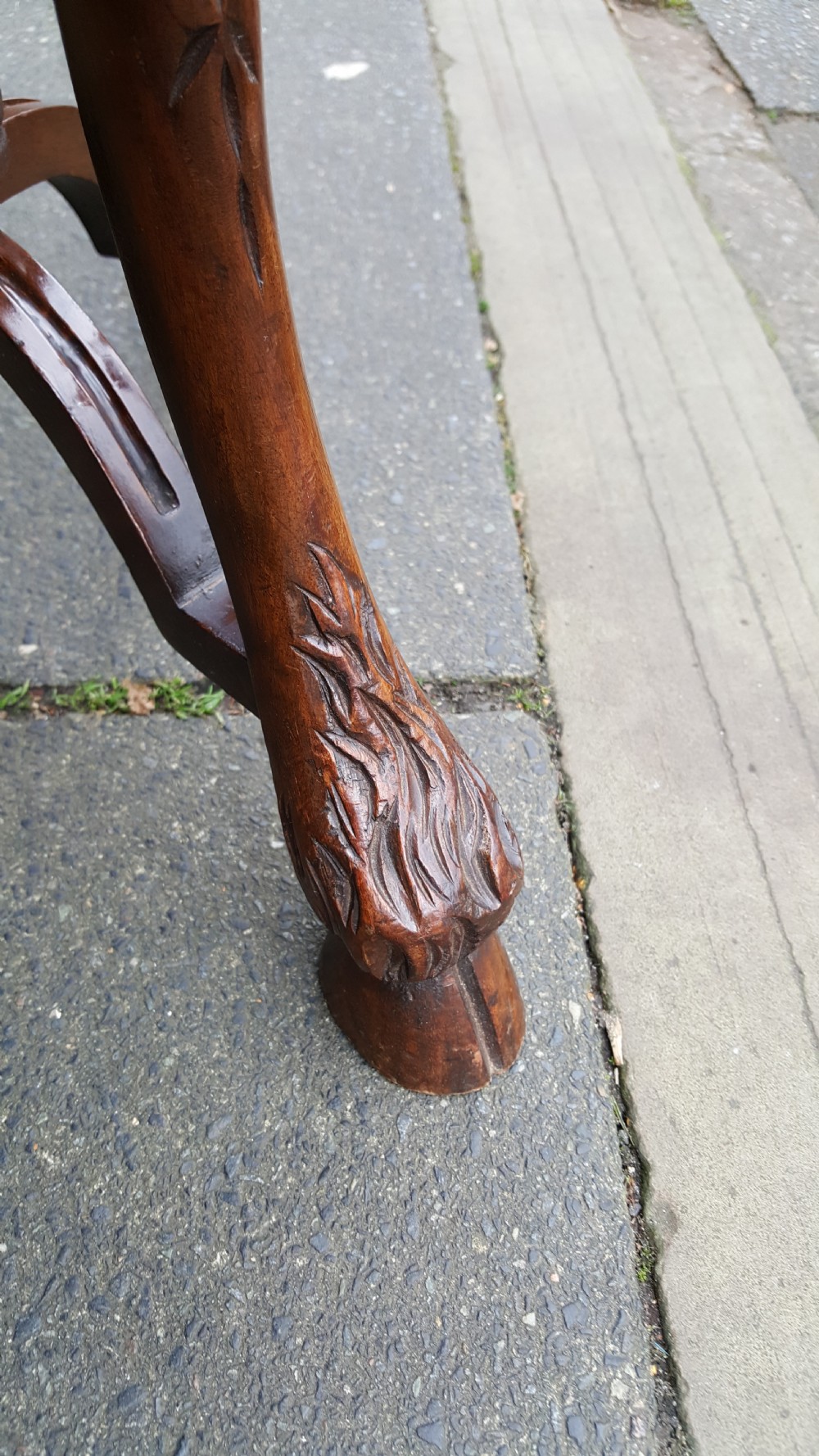 A pair of Late 19thC Carved Mahogany Torcheres in Adam Style View VII