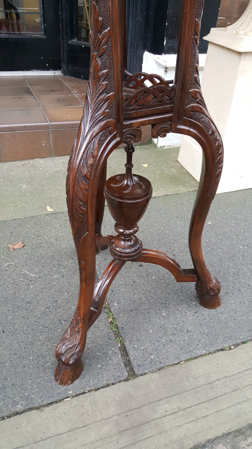 A pair of Late 19thC Carved Mahogany Torcheres in Adam Style View VIII