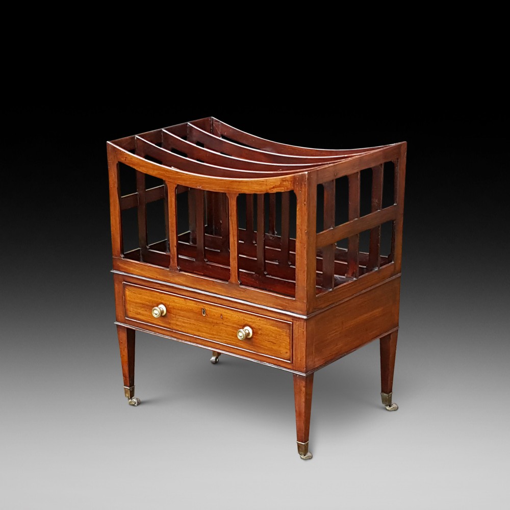 George III Mahogany Canterbury