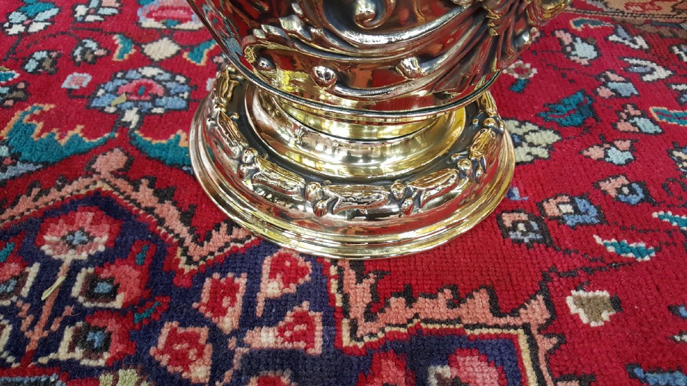 Victorian embossed brass coal receiver View VII
