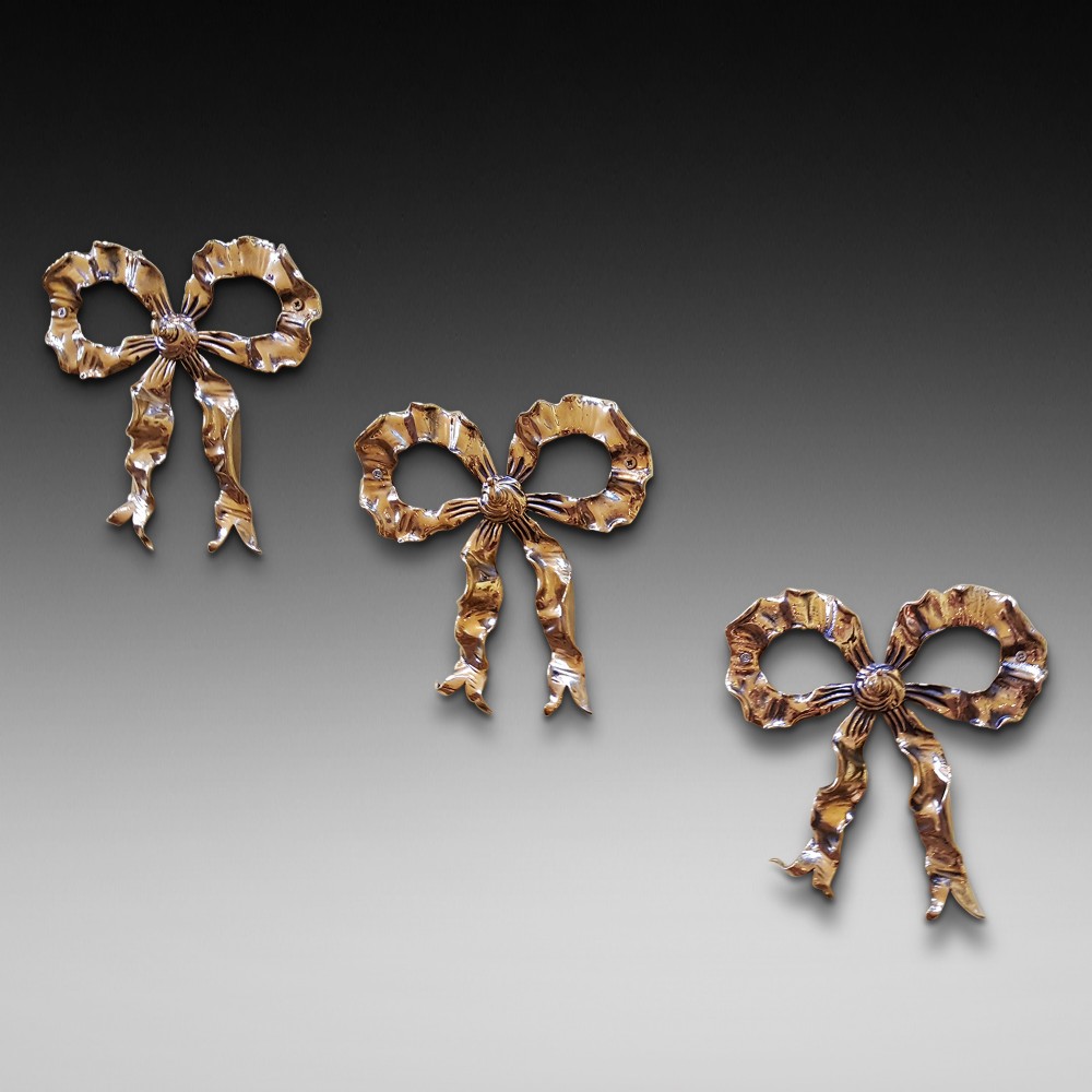 Set of 3 Victorian Brass Coat Hooks