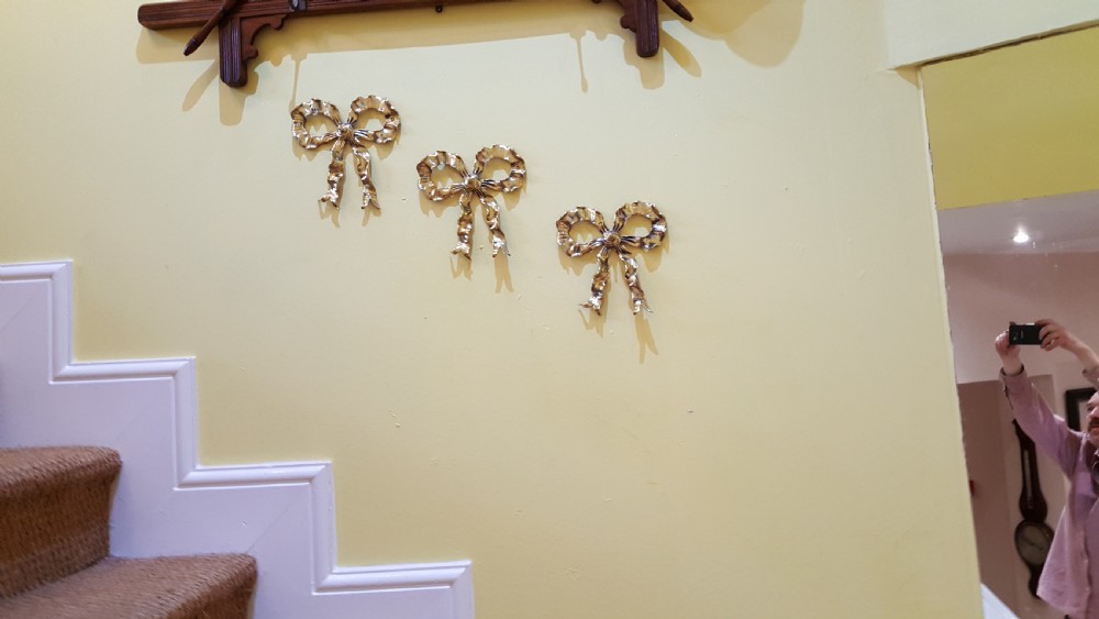 Set of 3 Victorian Brass Coat Hooks View II