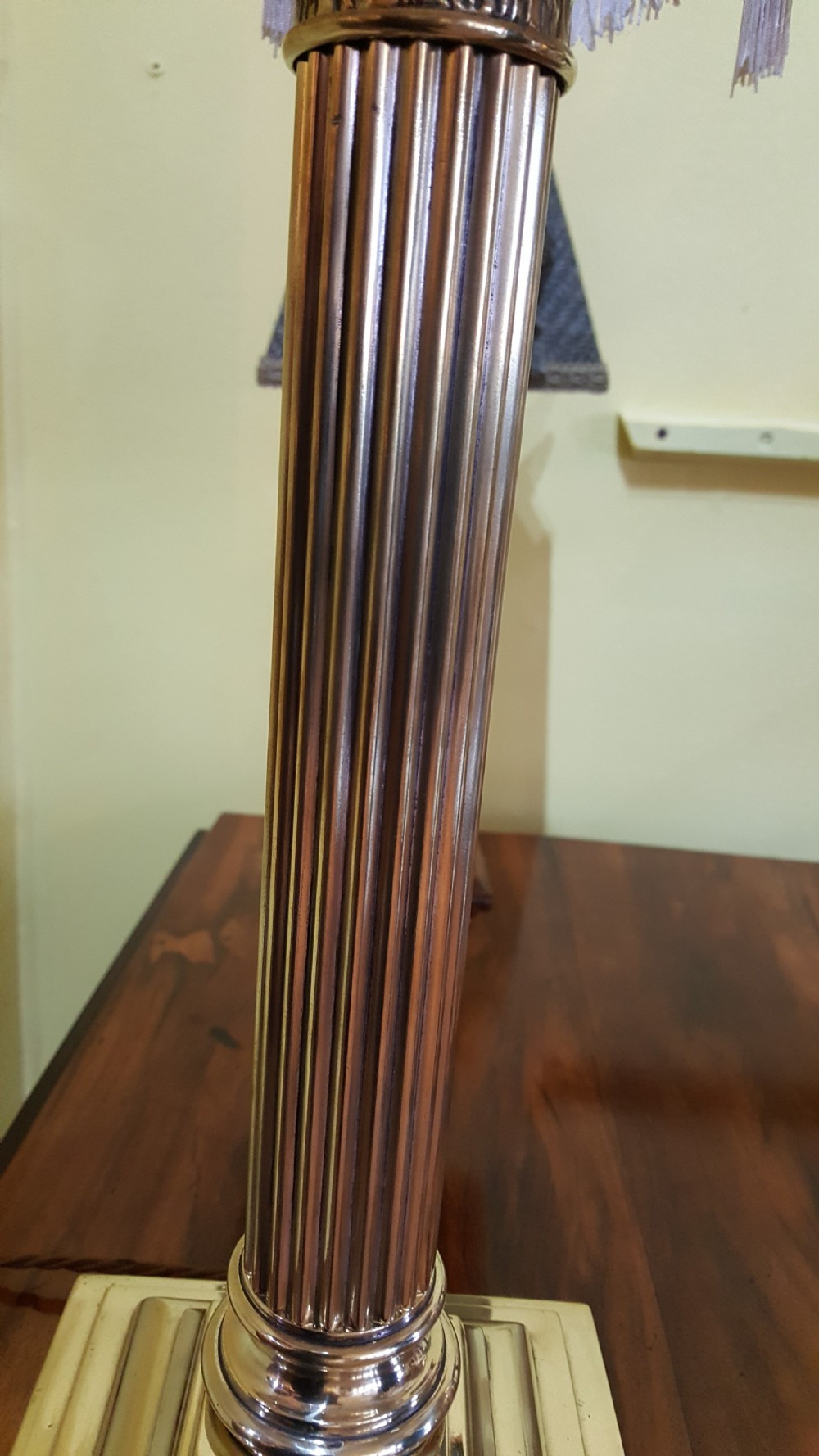 Edwardian Brass Table Lamp View III