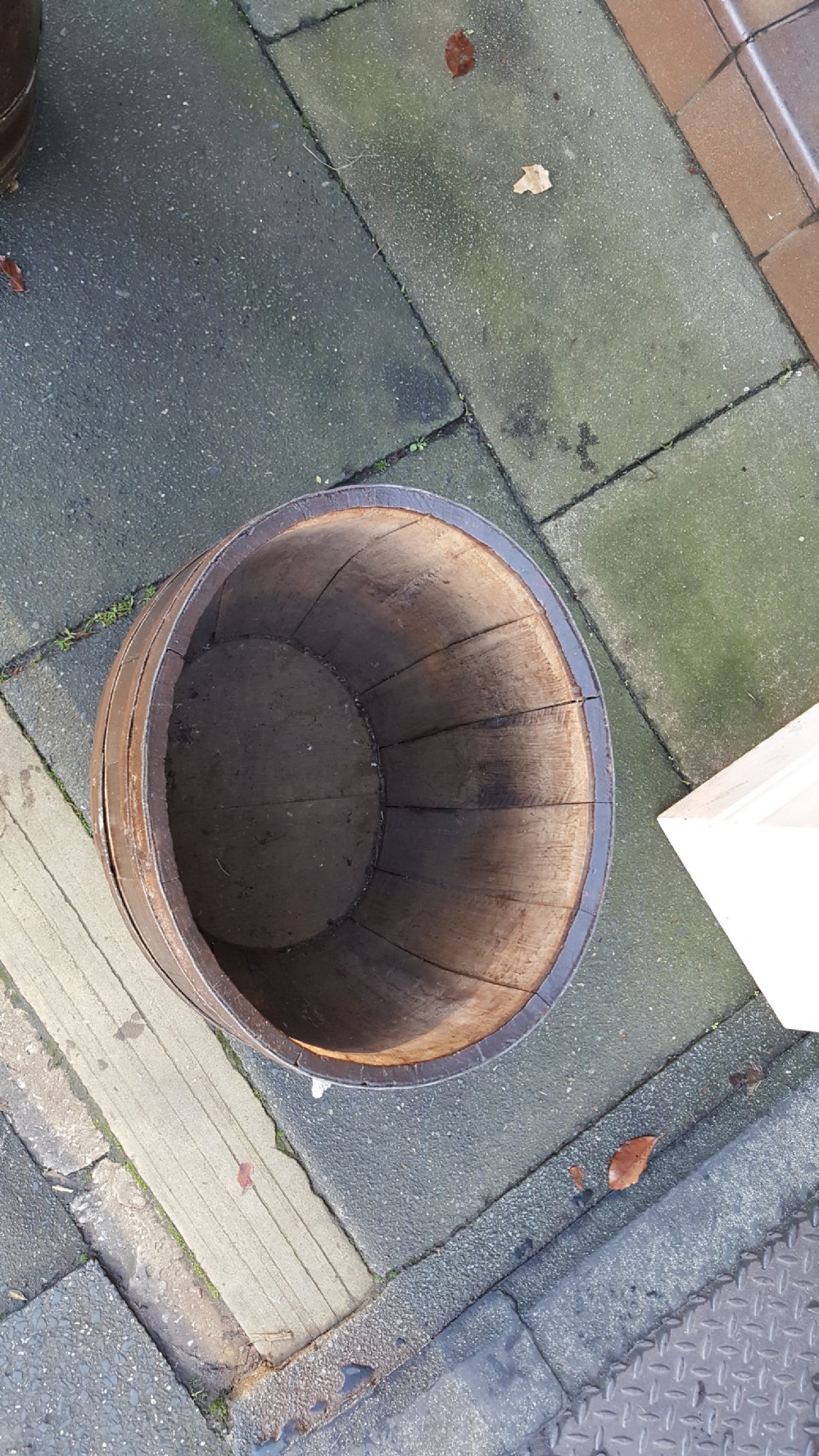 Early 20thC Iron Bound Coopered Barrel View IV