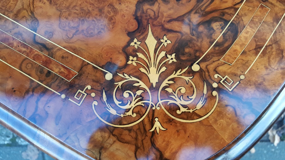 High Victorian Burr Walnut Card Table View III