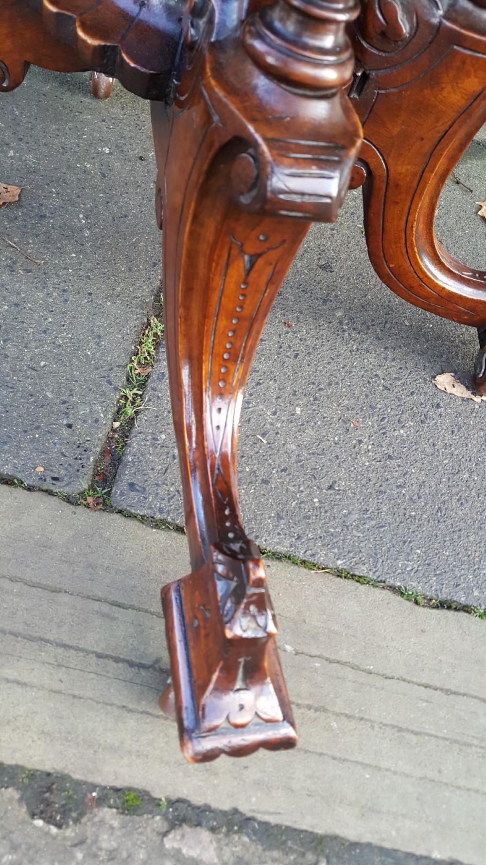 High Victorian Burr Walnut Card Table View V