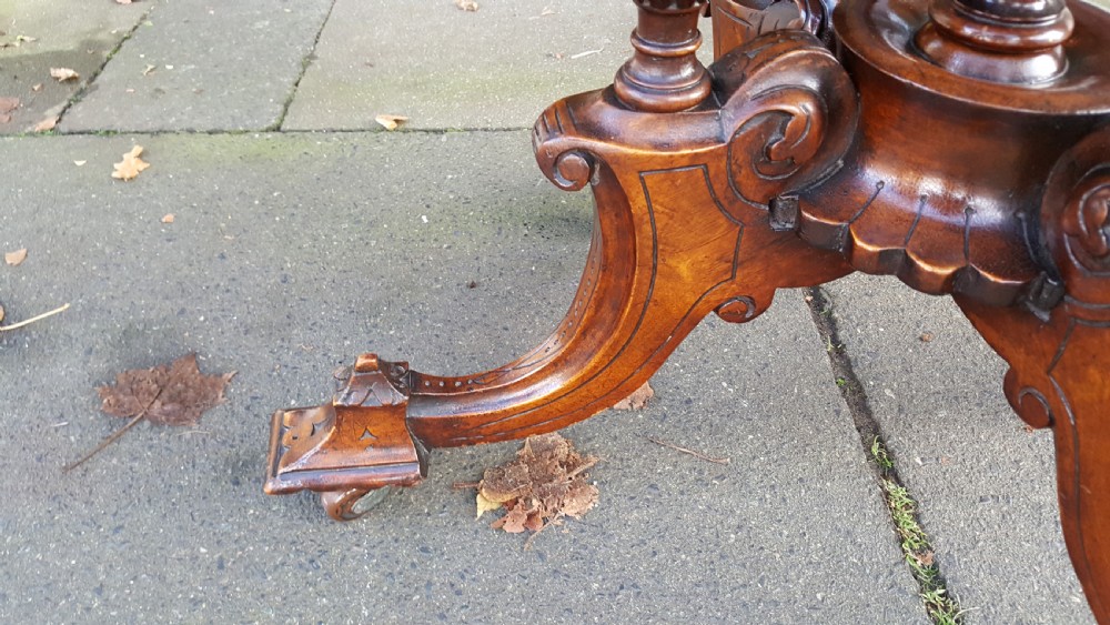 High Victorian Burr Walnut Card Table View VI