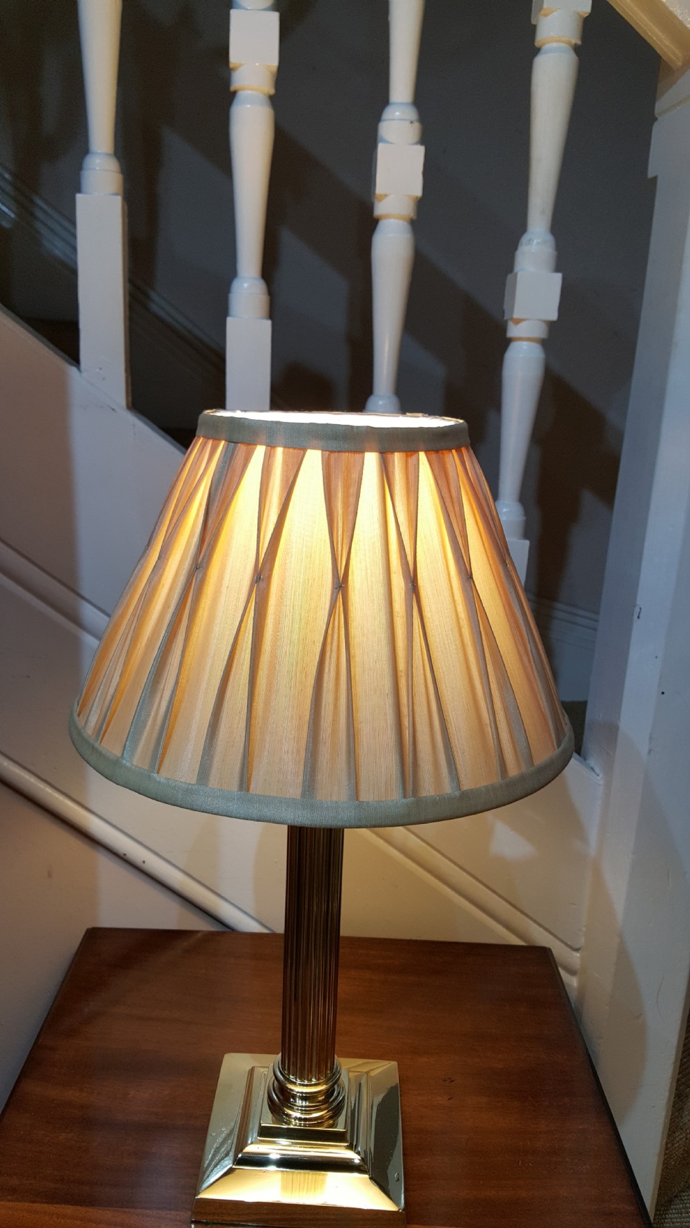 Edwardian Brass Table Lamp View II