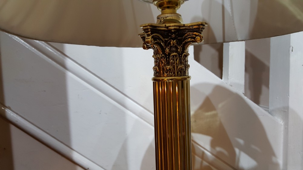 Edwardian Brass Table Lamp View IV
