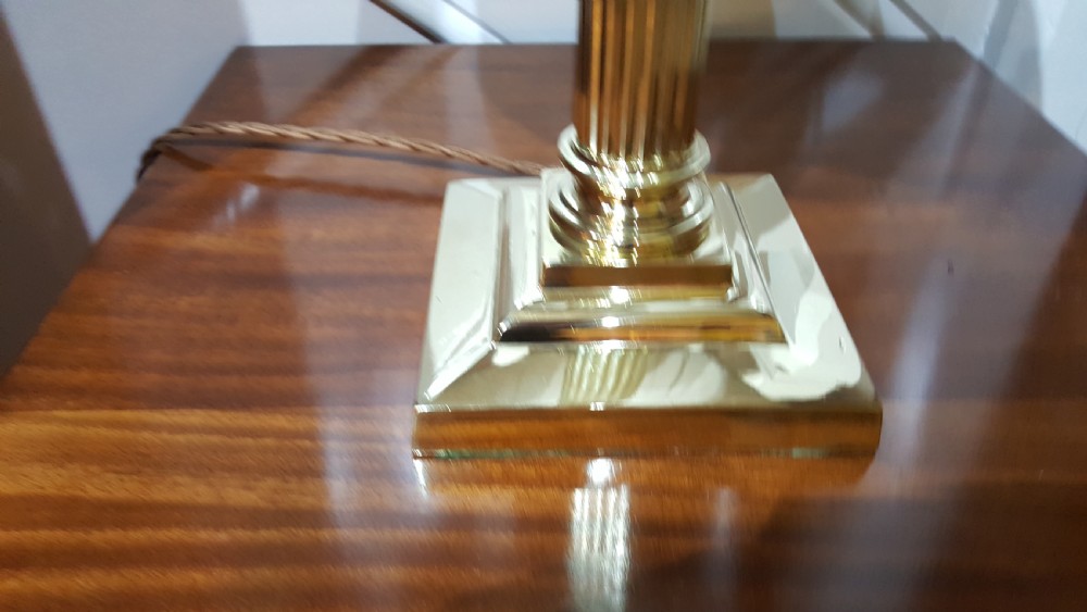 Edwardian Brass Table Lamp View V