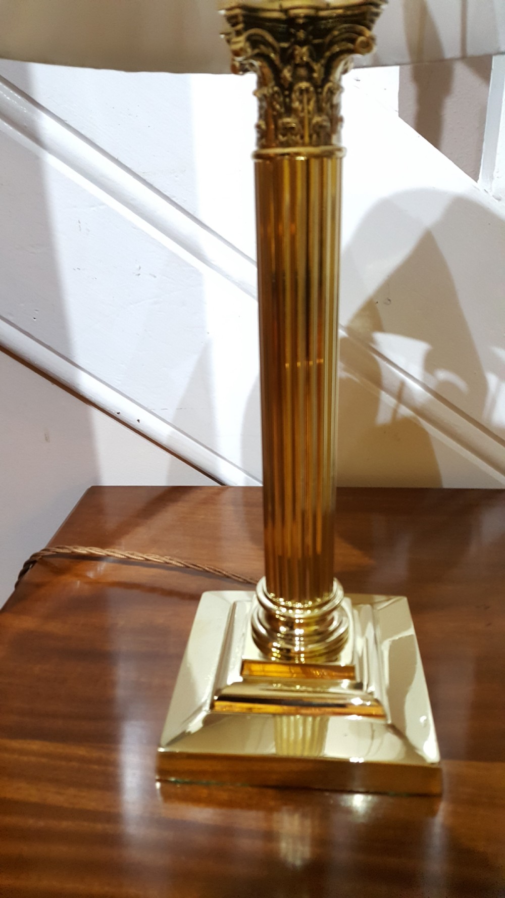 Edwardian Brass Table Lamp View VI