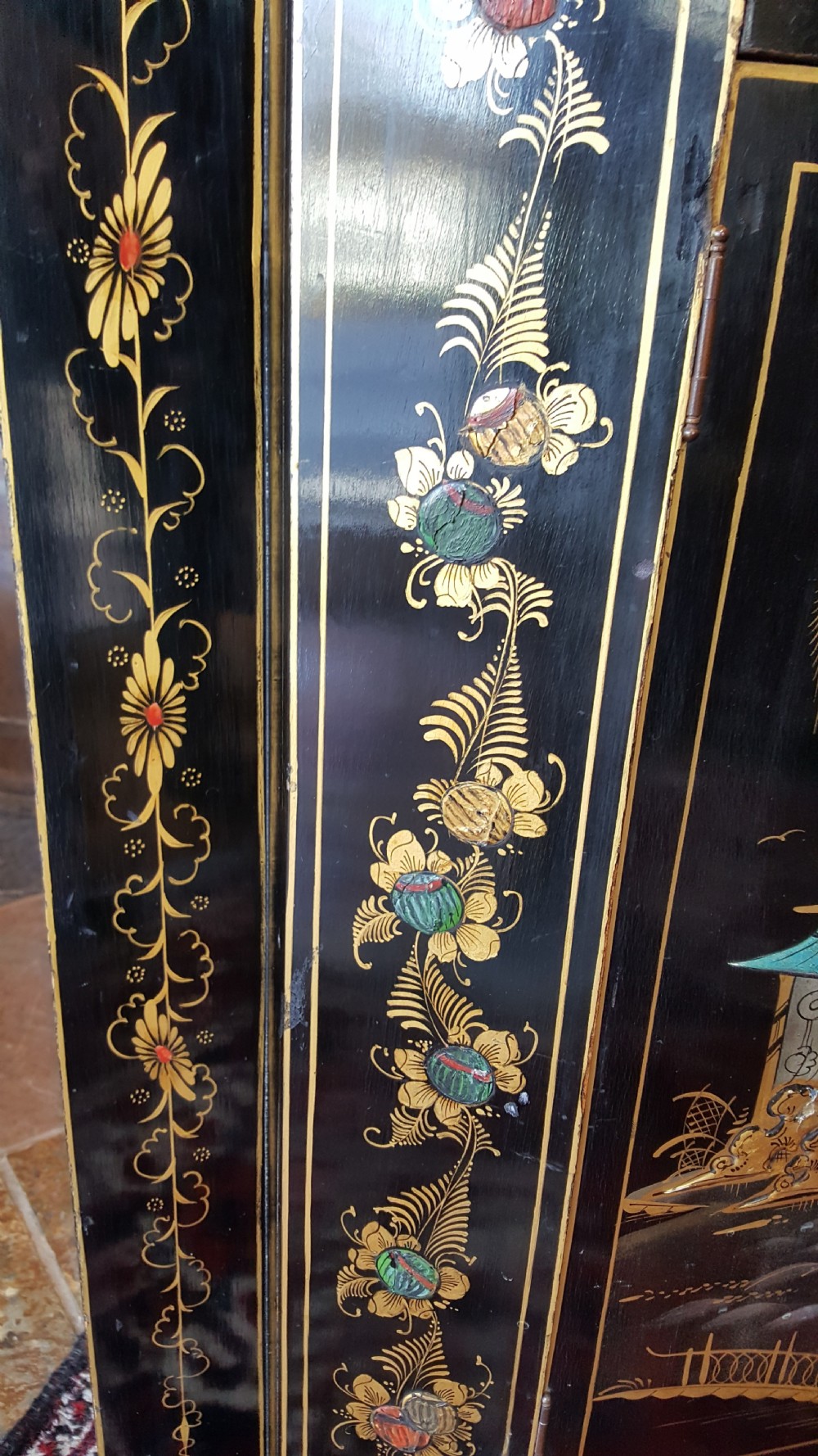 Art Deco Chinoiserie Decorated Cocktail Cabinet View IV