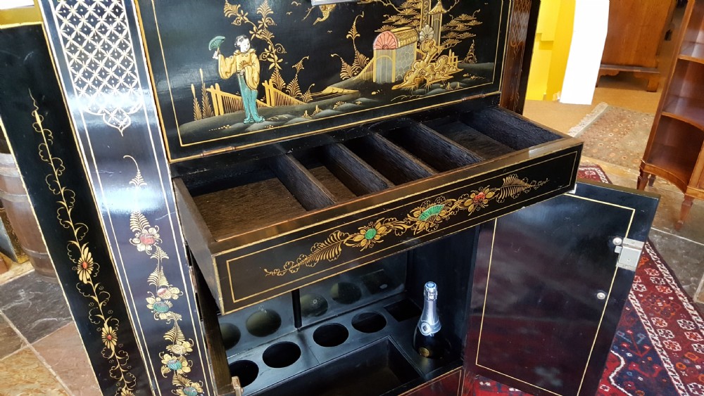 Art Deco Chinoiserie Decorated Cocktail Cabinet View XVII
