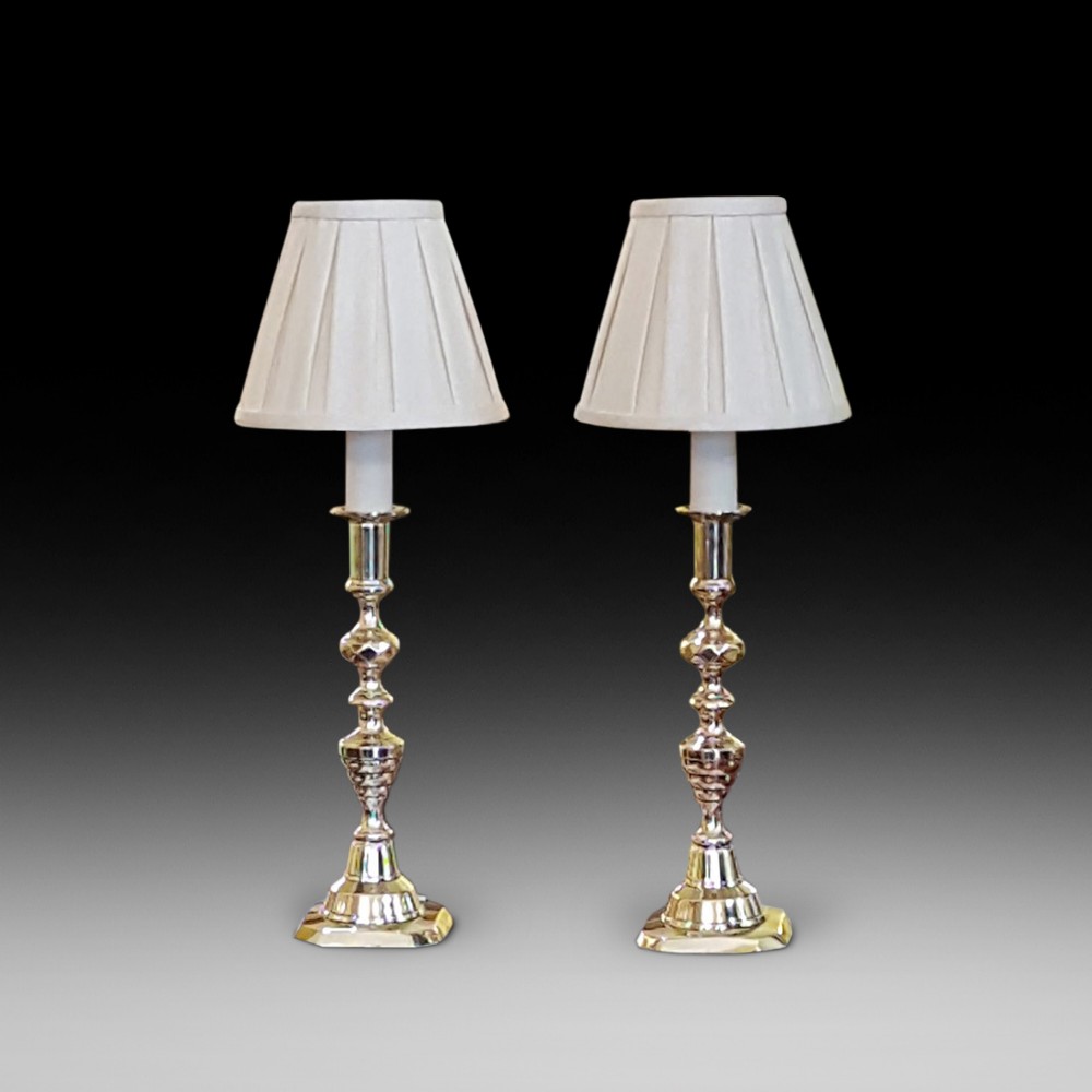 Pair of Edwardian Brass Table Lamps