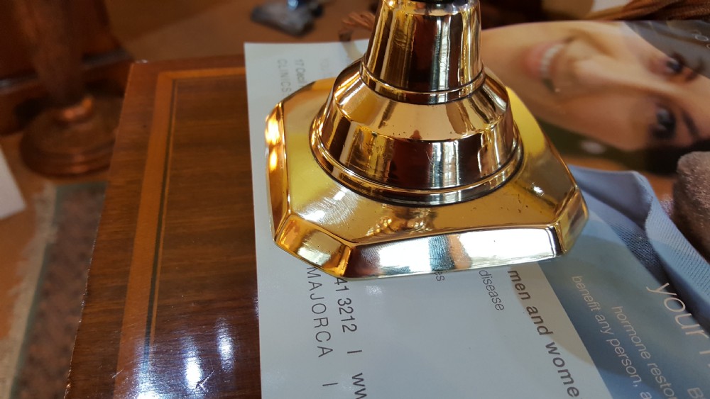 Pair of Edwardian Brass Table Lamps View IV