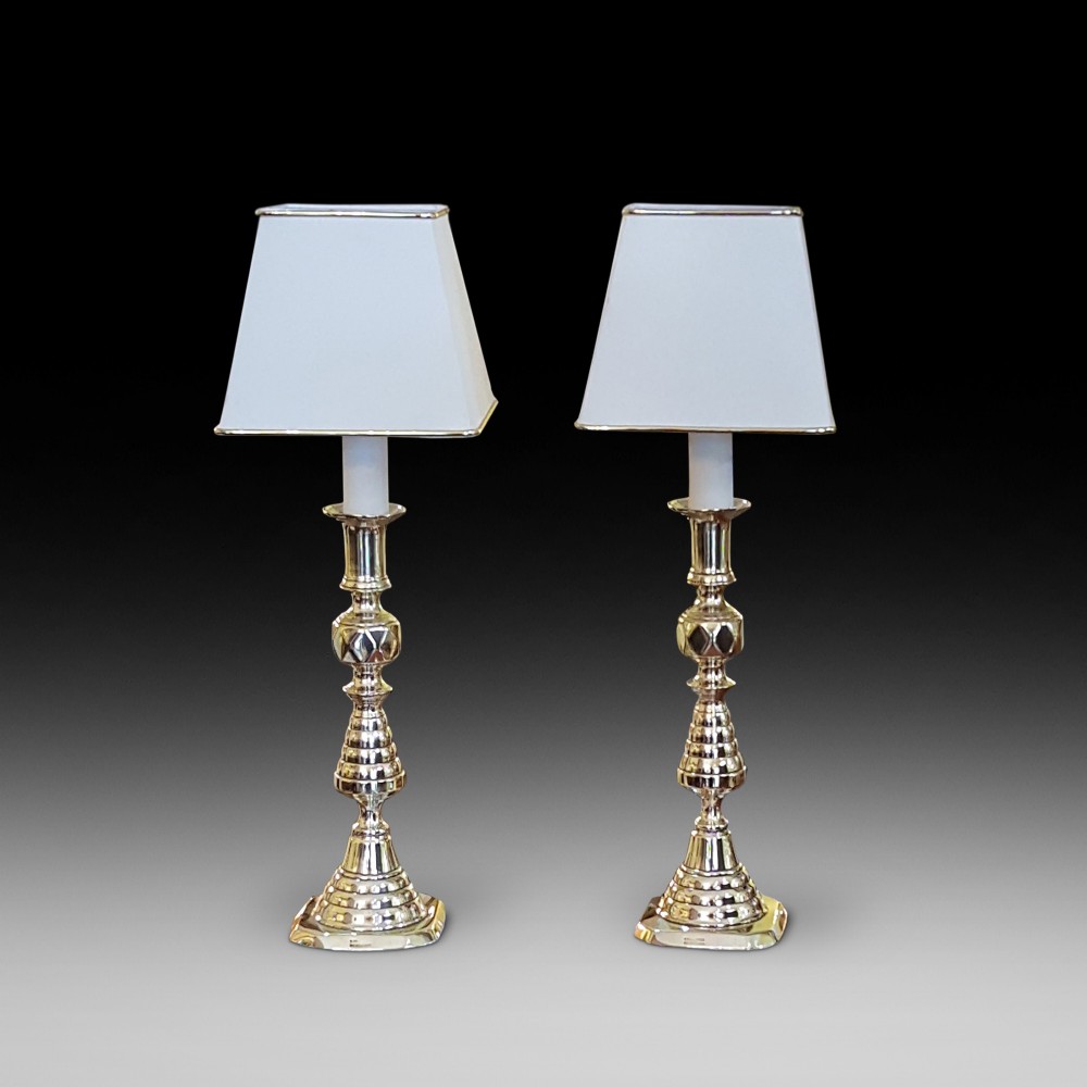 Pair of Edwardian Brass Table Lamps