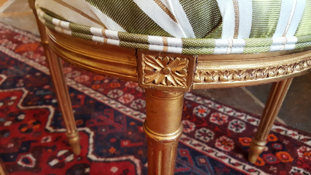 Pair of Late 19th Century Gilded Salon Chairs View VII