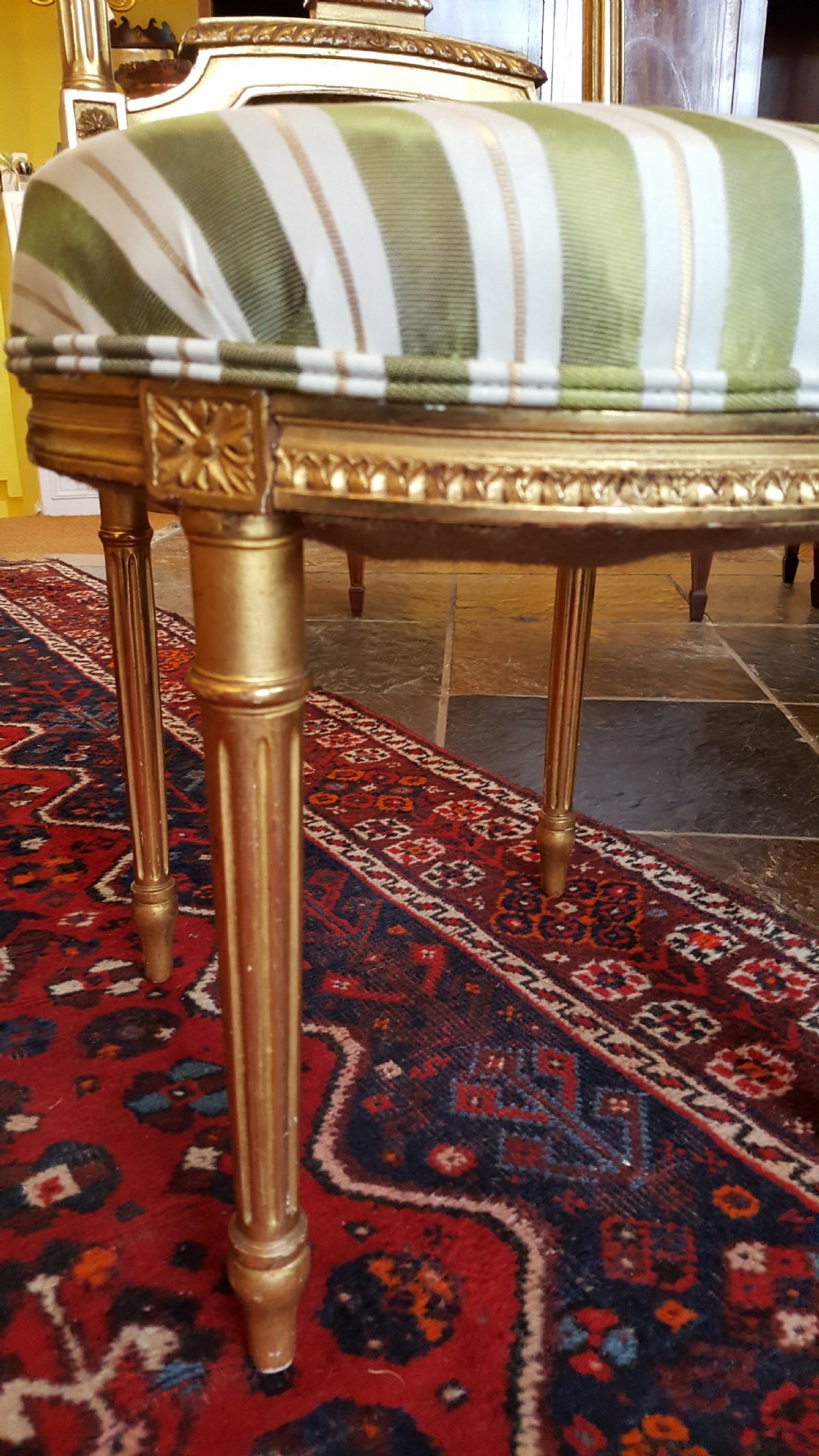 Pair of Late 19th Century Gilded Salon Chairs View IX