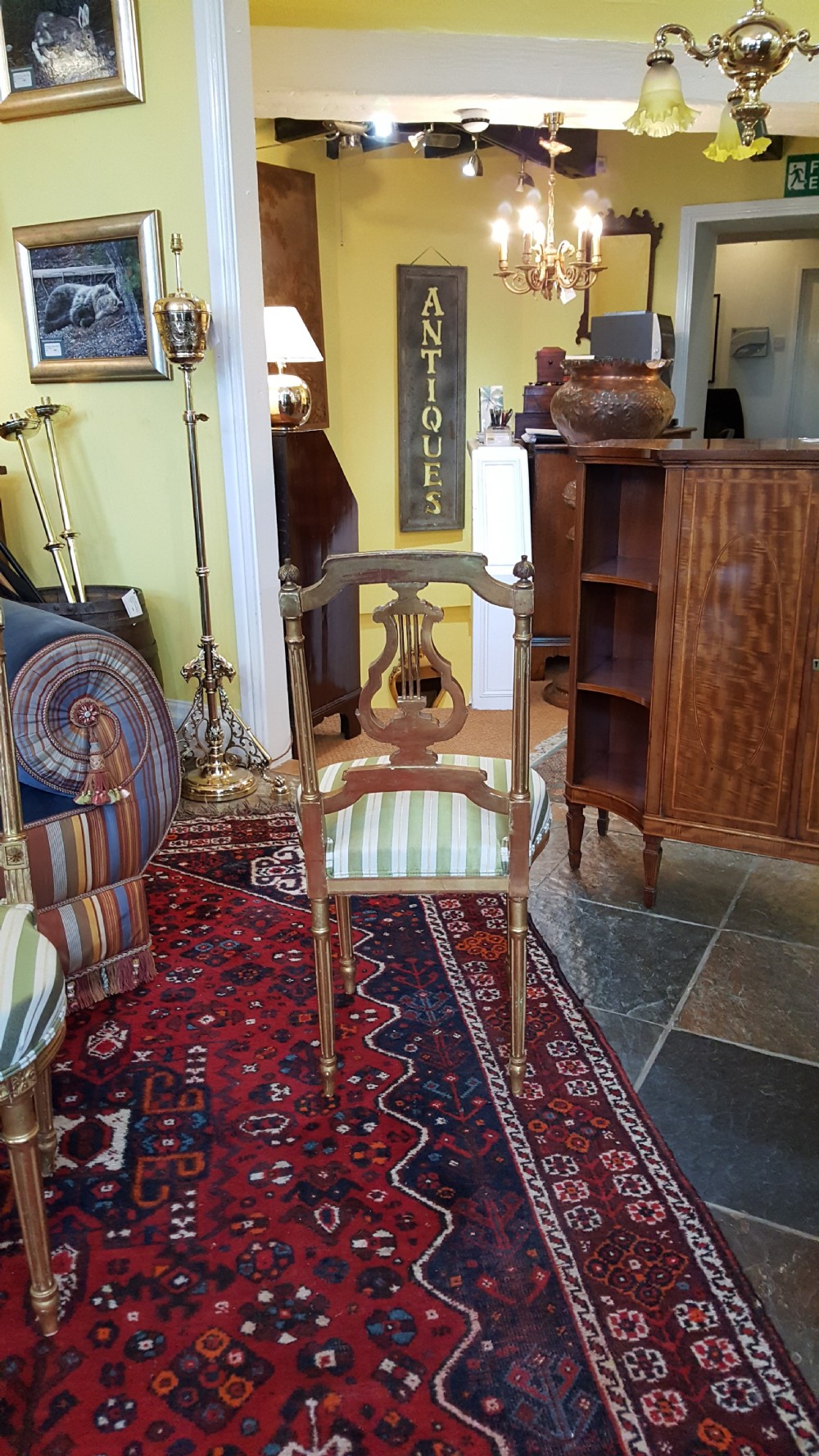 Pair of Late 19th Century Gilded Salon Chairs View XI