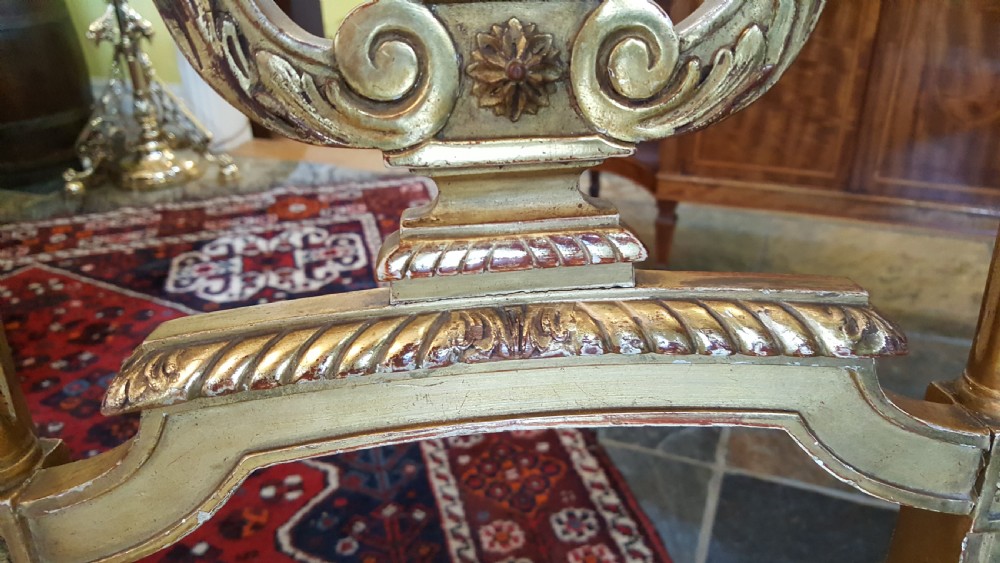 Pair of Late 19th Century Gilded Salon Chairs View XV