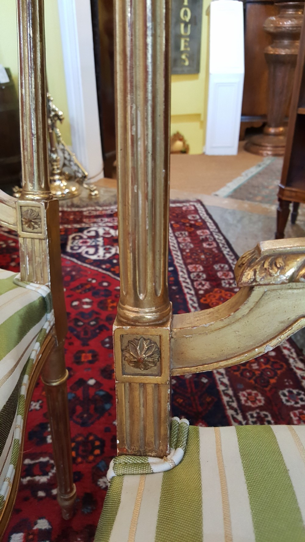 Pair of Late 19th Century Gilded Salon Chairs View XVI