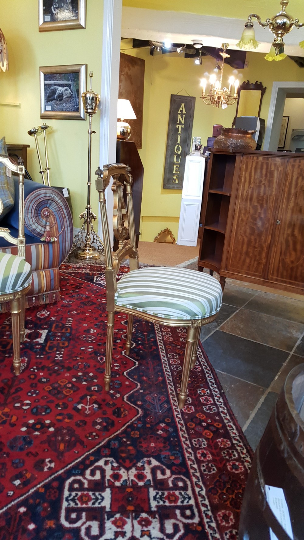 Pair of Late 19th Century Gilded Salon Chairs View XXI