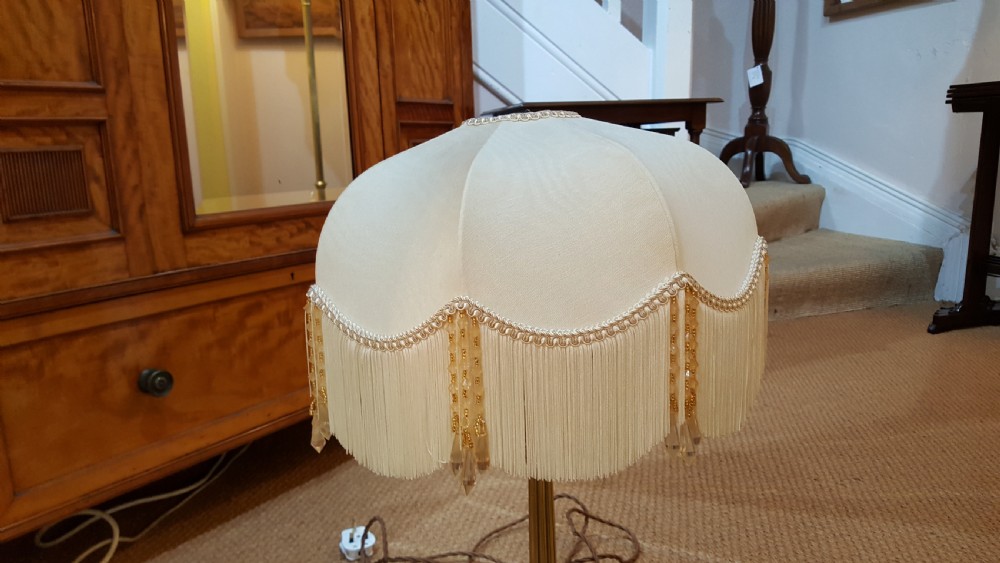 Slender Edwardian Brass Table Lamp View III