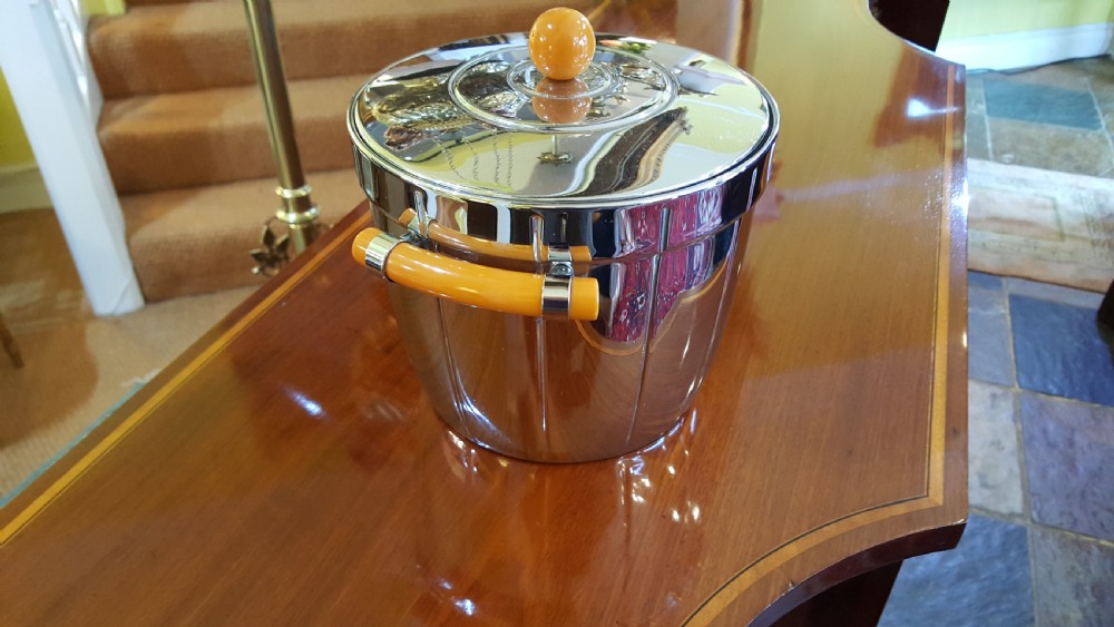 Chrome and Bakelite Art Deco Ice Buckect View II