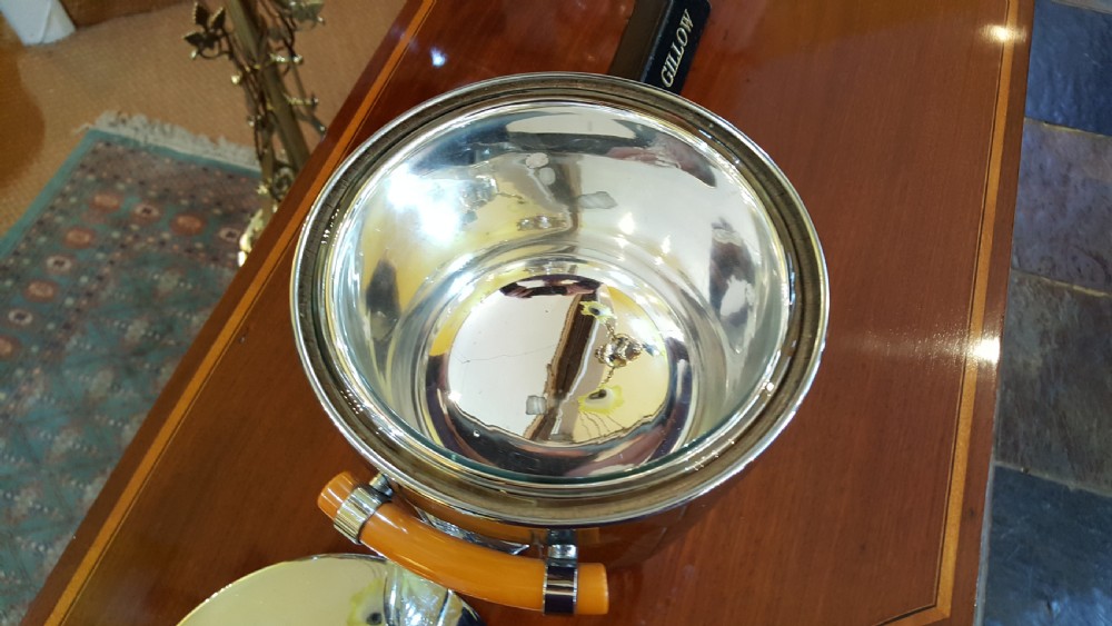 Chrome and Bakelite Art Deco Ice Buckect View IV