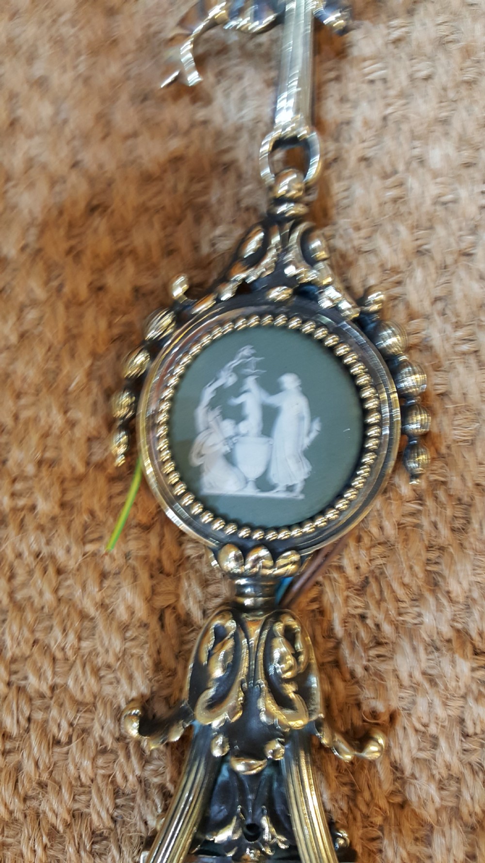 Pair of Edwardian Adam Style Brass Twin Wall Lights View IV