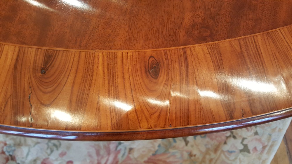 George IV Mahogany and Rosewood Banded Breakfast Table View V